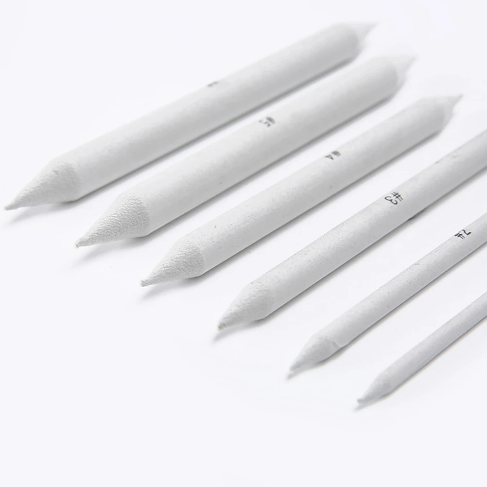 2 Sets Blending Stumps Drawing Tools Correction Pen Rice Paper Pencil White Sketch Rub Supplies Long Lasting Use For