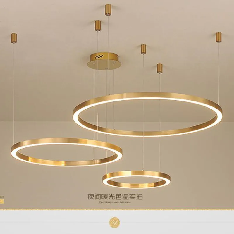 

Postmodern Luxury pendant lights Brief 2019 New Nordic Style Art hanglamp Creative ring Living Room lustre pendant lamp lighting