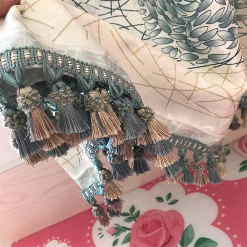 1 metr kurtyna Home Decoration Tassel Craft kolorowe frędzle tapicerka taśma koronkowa tapicerka