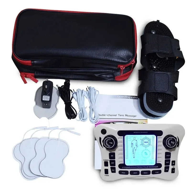 

NEW 12 Modes Electrical Tens Pulse Massager EMS Muscle Stimulator Acupuncture Digital Frequency Physiotherapy Machine Fat Burner