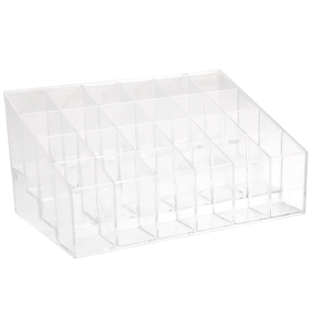 

24Slot Clear Acrylic Lipstick Stand Organizer 14 5x9 5x7 3cm Compartment Display Rack Holder Makeup Brush Storage