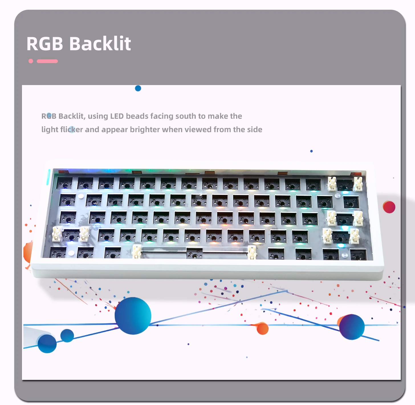 ZUOYA Gmk61 Mechanical Keyboard Kit Hot-swappable 3-mod Bluetooth 2.4G Wireless RGB Backlit Gasket Structure Keyboard