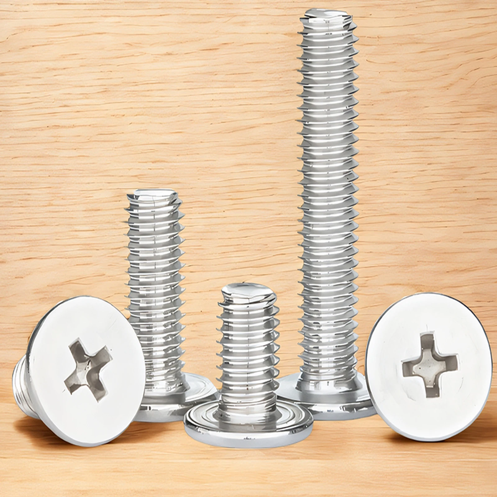 5/25pcs CM M1.4 M1.6 M2 M2.5 M3 M4 M5 M6 M8 304 Stainless Steel Cross Phillips Ultra Thin Super Low Flat Wafer Head Screw Bolt