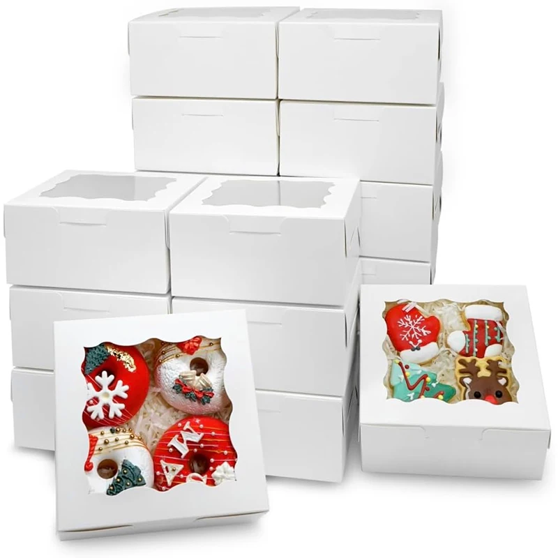 5/10pcskraft Papier Candy Box transparente PVC Fenster Seife Fall Hochzeit Weihnachten Baby Dusche Schokolade Geschenk verpackung Boxen