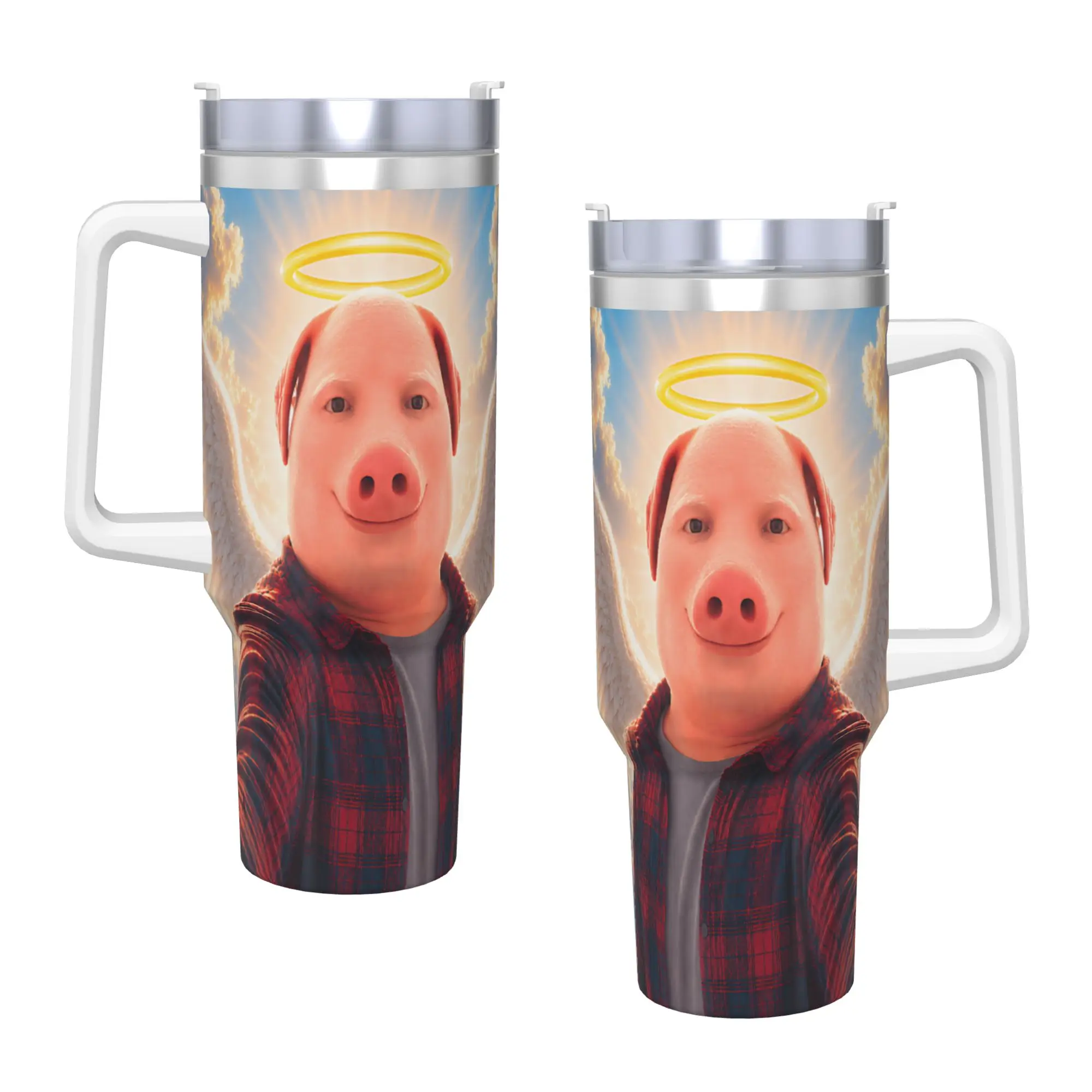 Stainless Steel Tumbler Angel John Pork Funny is Calling Phone Thermal Mug Keep Heat Hot Drinks Car Mugs Design Water Bottle