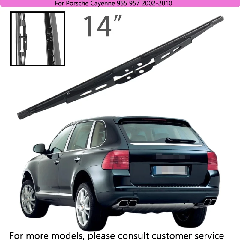 

For Porsche Cayenne 955 957 2002-2010 Car Accessories 14" Rear Windshield Windscreen Washer Wiper Blade