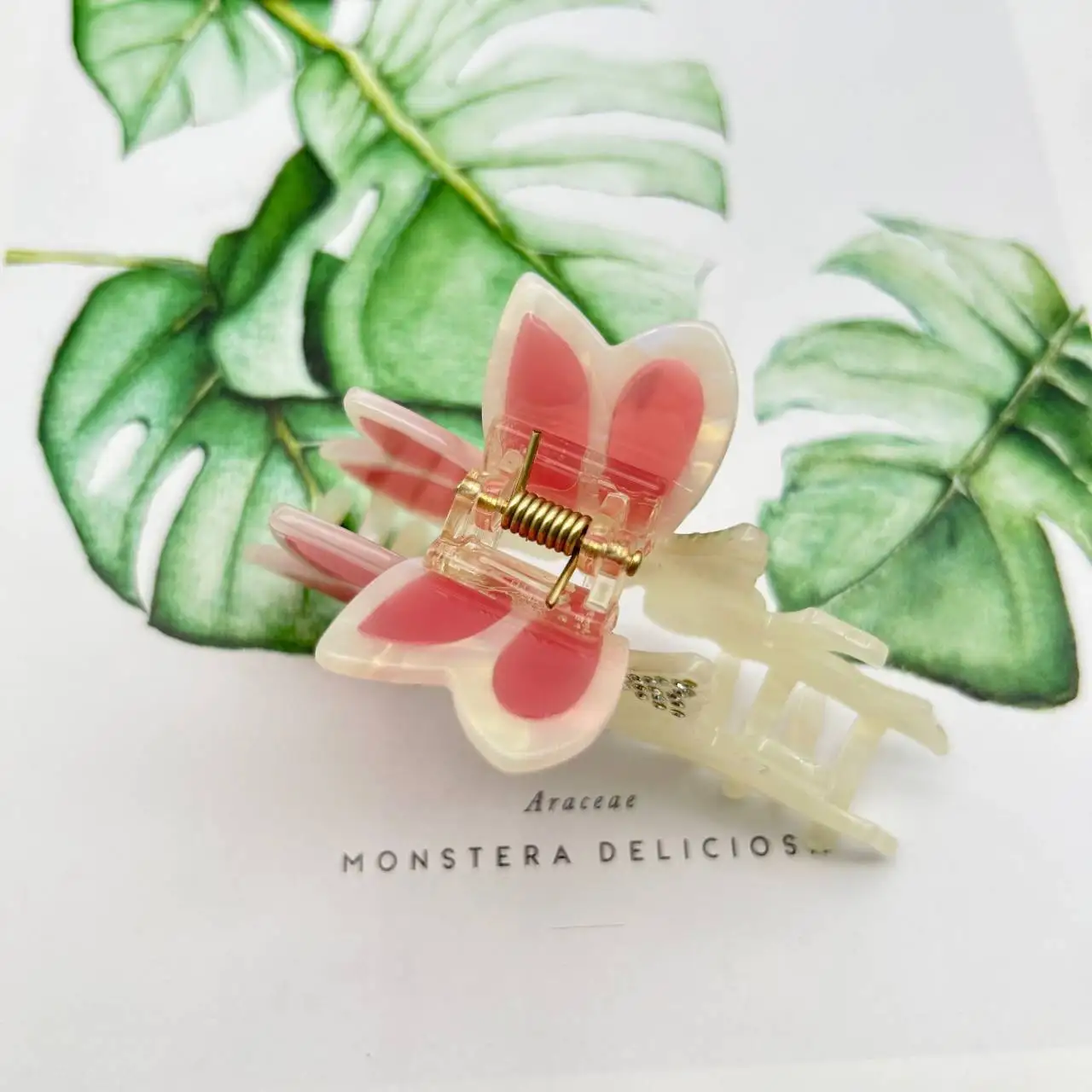 

Stylish Gradient Rhinestone Hair Clip Butterfly Hair Clip Fairy Elf Women's Magic Style Hair Accessory