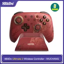 8BitDo Ultimate 2 WUCHANG, joystick TMR e controlador de gatilhos de efeito Hall com base de carregamento para PC, Windows 10, 11, Android
