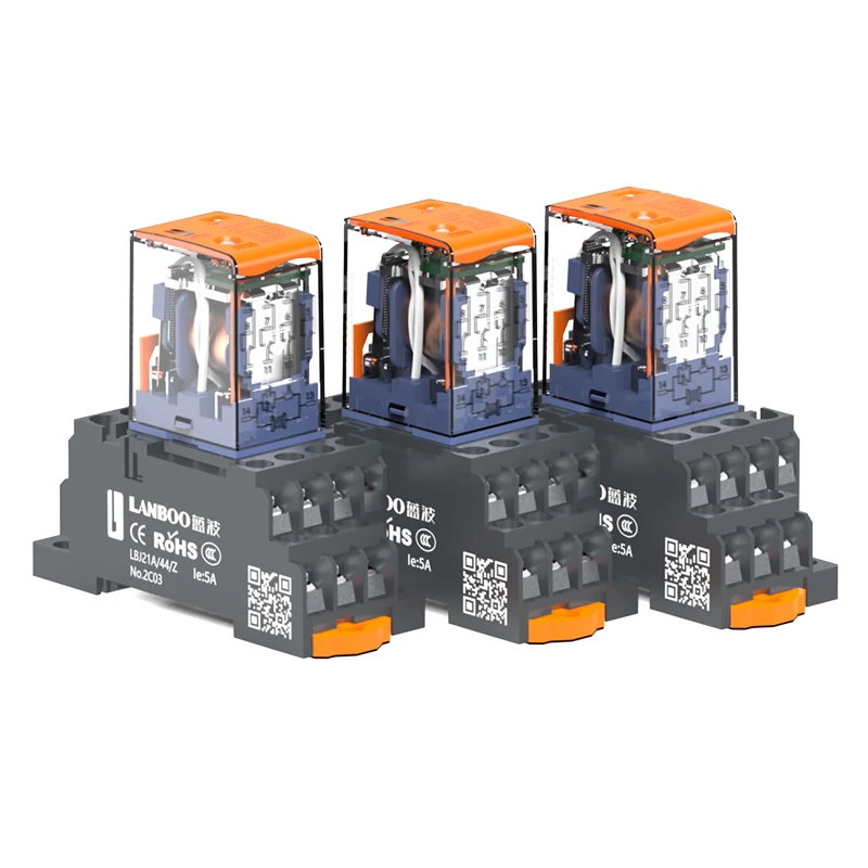 WINDOO Small Intermediate Electromagnetic Relay F18 HH54 MY AC DC 12 24 220V Big 8 Feet Transparent