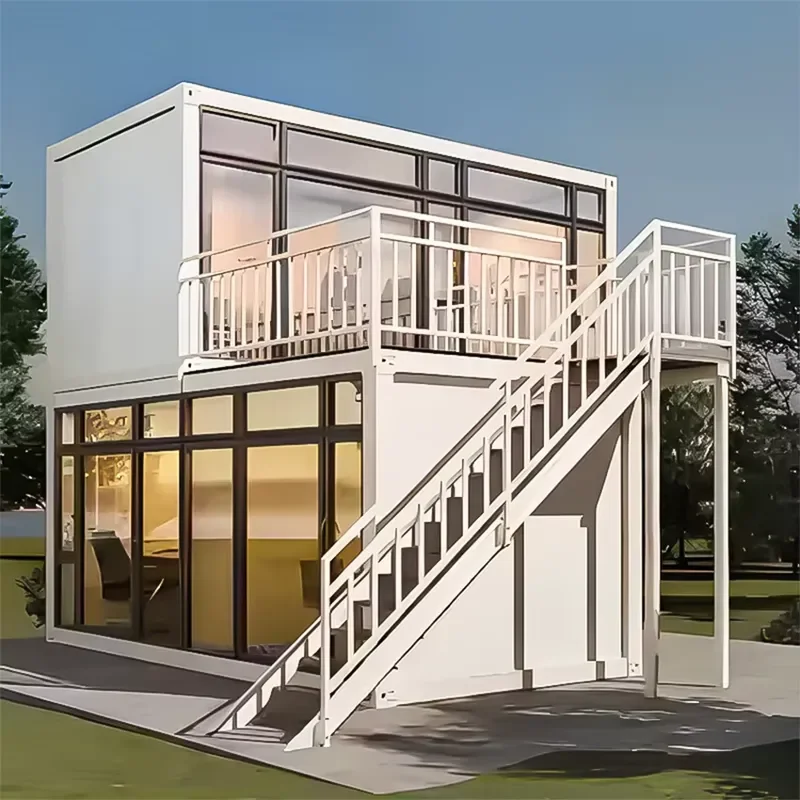 2026 hot Customizable Steel Hurricane Proof Container House Two Storey Two Bedrooms Design Detachable Prefab House for Villas