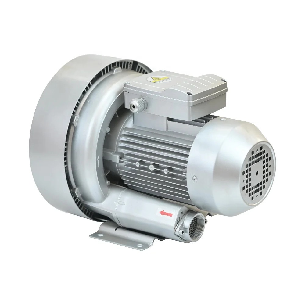 AC 7*24hours Working High Quality 2.2kw Double Stage High Pressure air Side Channel Ring  Vacuum Blower for Aquaculture