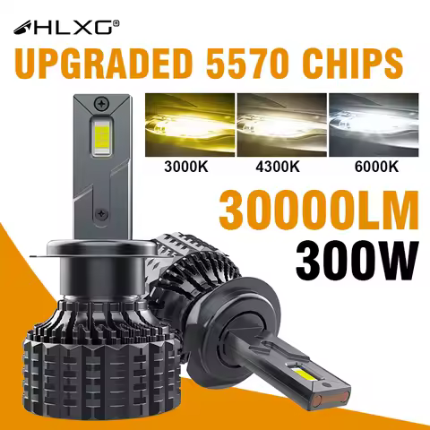 H11 H7 LED Canbus 30000LM H4 H1 9005 HB3 9006 HB4 9012 Turbo LED Headlight Bulb 300W H8 6000K 4300K 3000K Lamp Diode STG PTF 12V