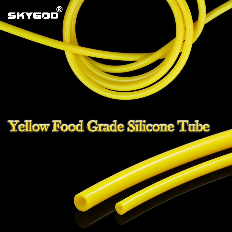 

Yellow Food Grade ID 0.5mm ~ 32mm Silicone Tube Flexible Non-Toxic High Temperature Resistant Drink Water Connector Plumbing Hos