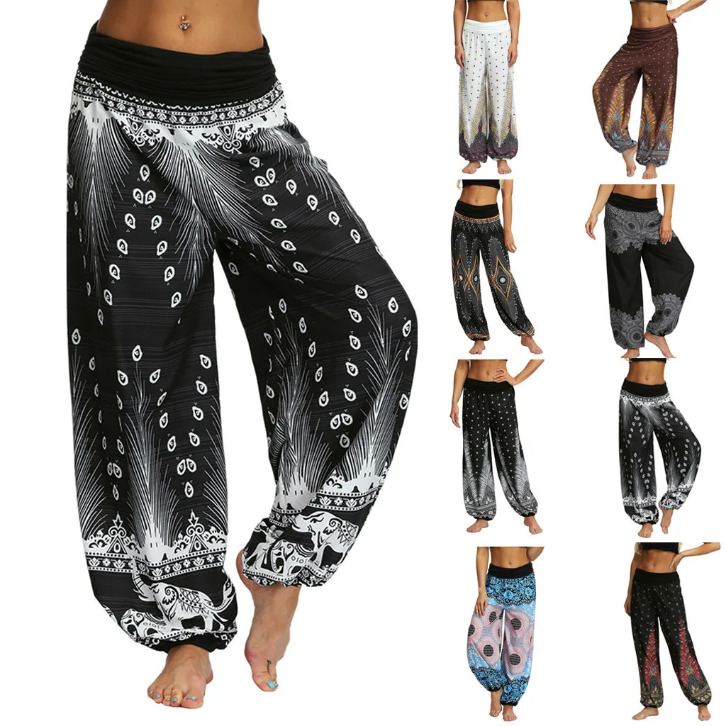 

Fashion Bohemian Loose Pant Men Women Casual Hippy Trousers Baggy Aladdin Harem Pant Freeship Yoga Pants Leggings Брюки Женские