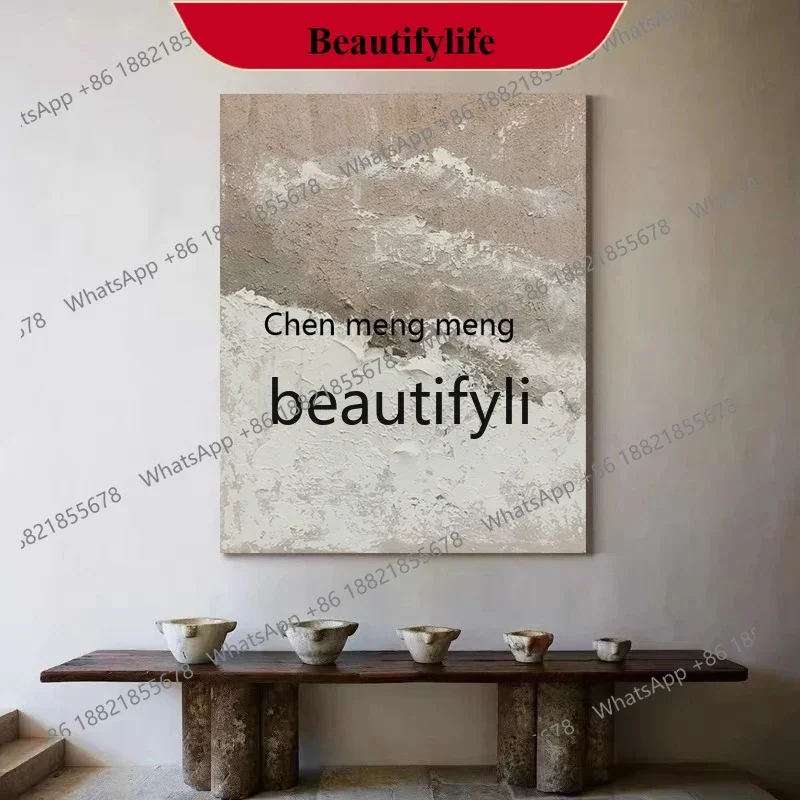 

D178 Hand-painted oil painting living room sofa background decorative painting wabi-sabi wind entrance hanging painting