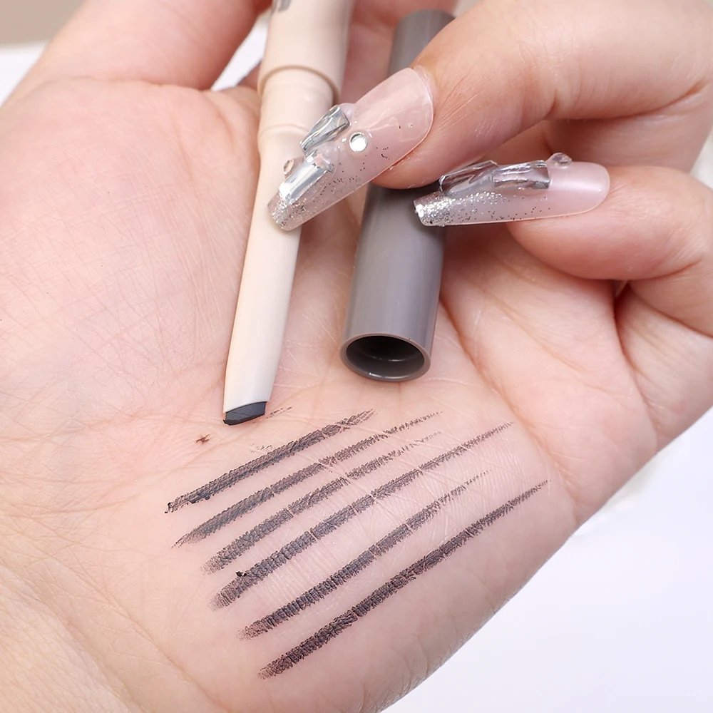 Langdurige Gladde Eyeliner Potlood Waterdicht Sneldrogend, Niet Bloeiend Zwart Bruin Schuine Eyeliner Liggende Zijderuppen Cosmetica