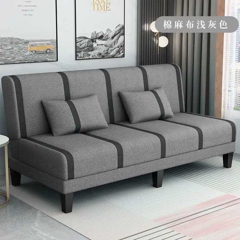 

Складной диван-кровать двойного назначения, двойной тройной многофункциональный простой тканевый диван для аренды, спальни, ленивой гостиной