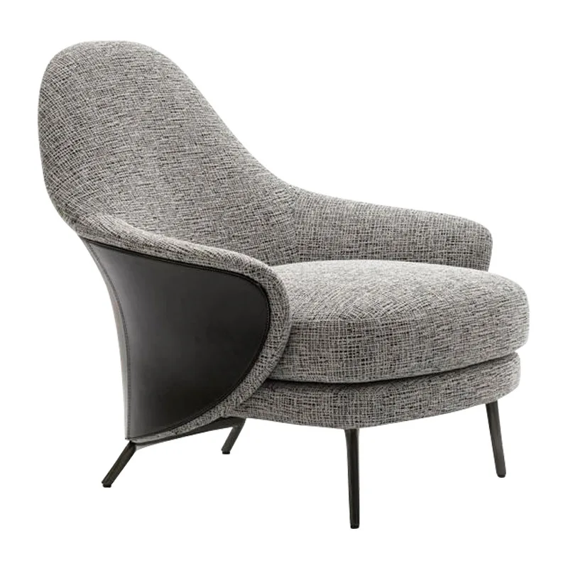 

Single sofa chair living room tiger chair recliner simple balcony high back leisure chair minimalist style light luxury