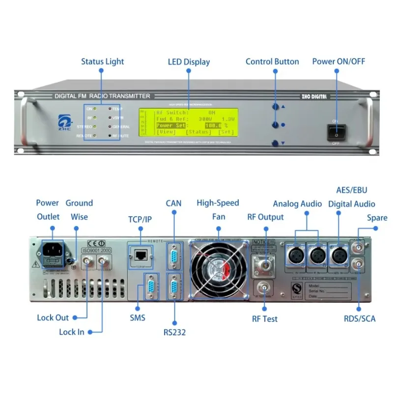 100W FM Transmitter + 50M 1/2
