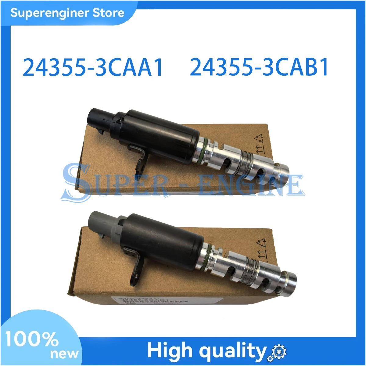 

Соленоид клапана управления маслом (левый + правый) 24355-3CAA1 24355-3CAB1 для Hyundai Santa Fe KIA Sedona Sorento 243553CAA1 243553CAB1