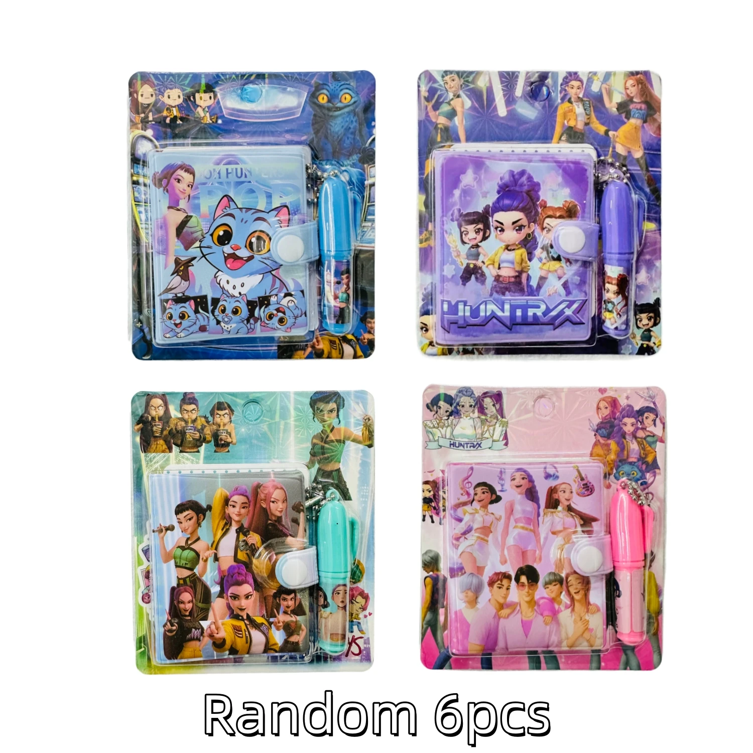 Anime Girl Hunters Lumi Mila Zoi Mini notitieboekje met balpen, cartoon zaknotitieblok briefpapier set schoolbenodigdheden Birthda