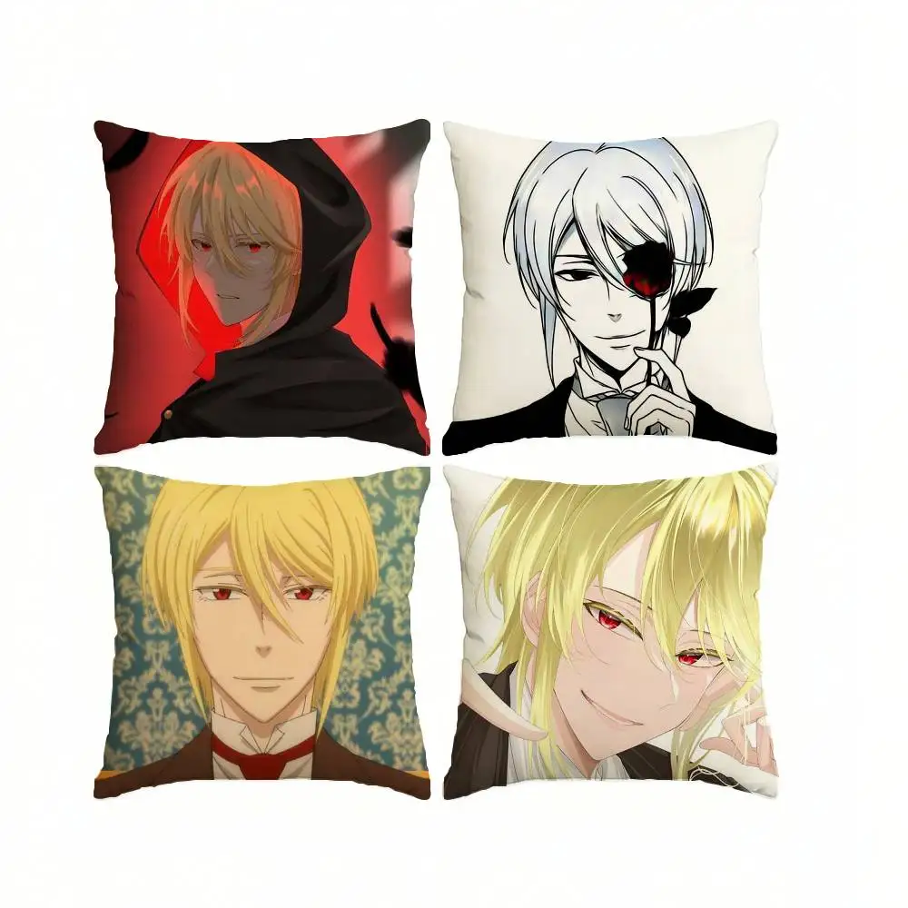 The gentleman W-William J-James Moriarty  Square Double-Sided printed Pillow Case Bedroom Bedside Pillow Sofa Cushion Cover