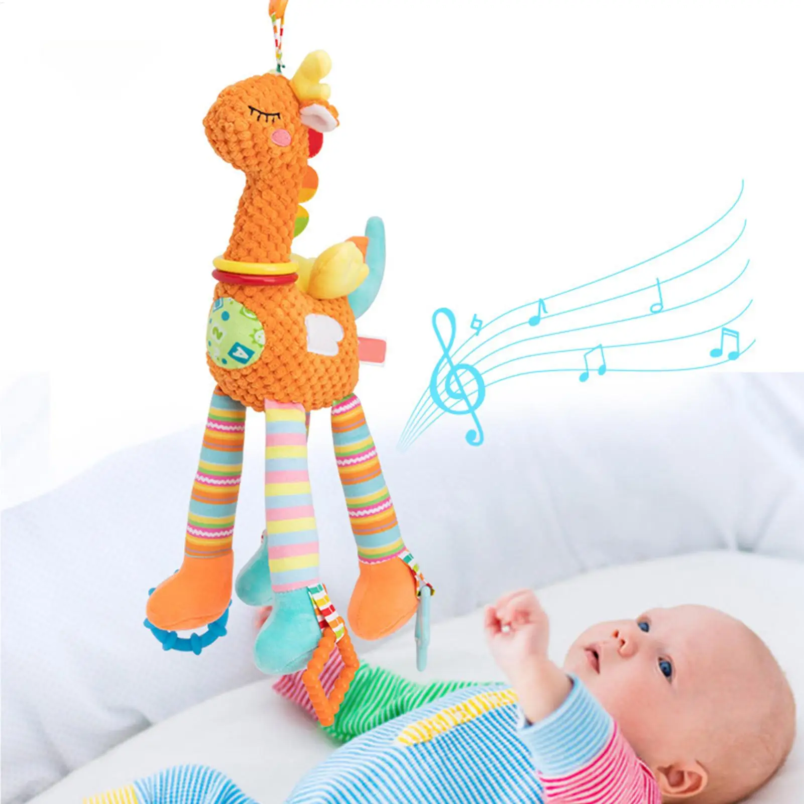 Crib Toys Boy Plush Stroller Toy For Children Plush Doll Carseat Animal Ornament For Vacation Outgoing Shopping Activity Walking