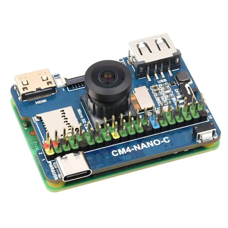 [B24B!】 Compact IO Expansion And AI Projects Compatible CM4-NANO-C Nano Base Board(C) Onboard 8MP Camera For Raspberry Pi Comput
