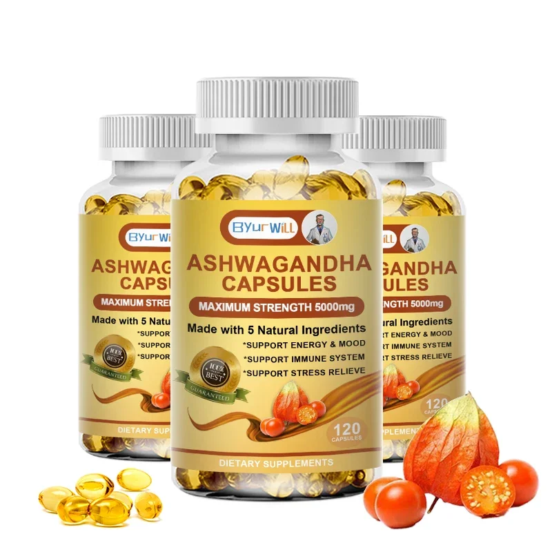 Organic Vegan Ashwagandha Extract Capsule Anti-oxidation, Lipid-lowering, Decompression, Improving Sleep, Enhancing Immunity