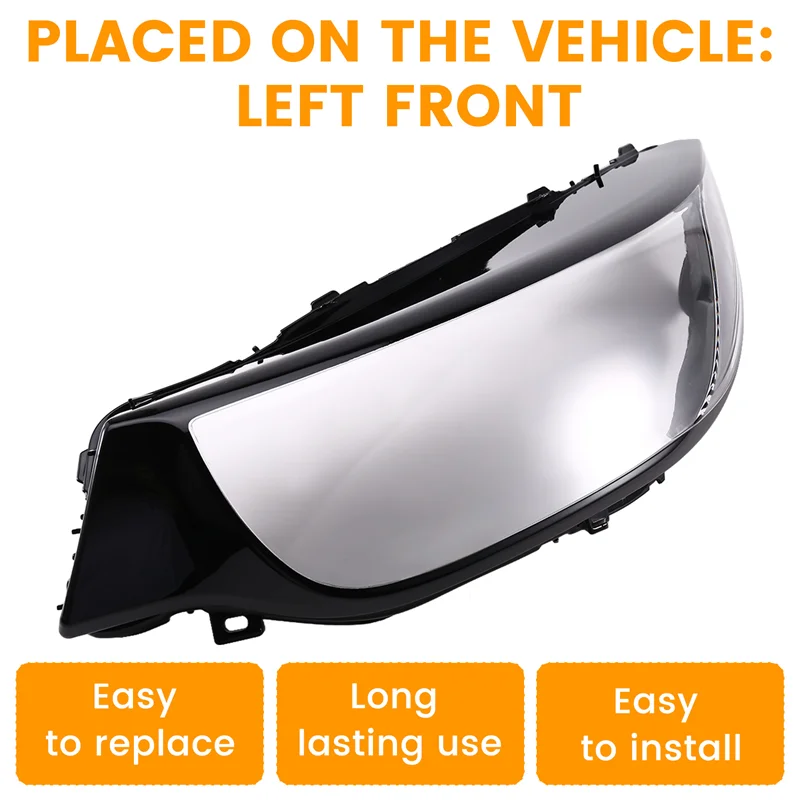 لسيارات BMW I3 2014-2020 كشافات قذيفة استبدال غطاء المصباح الأمامي شفاف غطاء مصباح عدسة عاكس الضوء اليسار