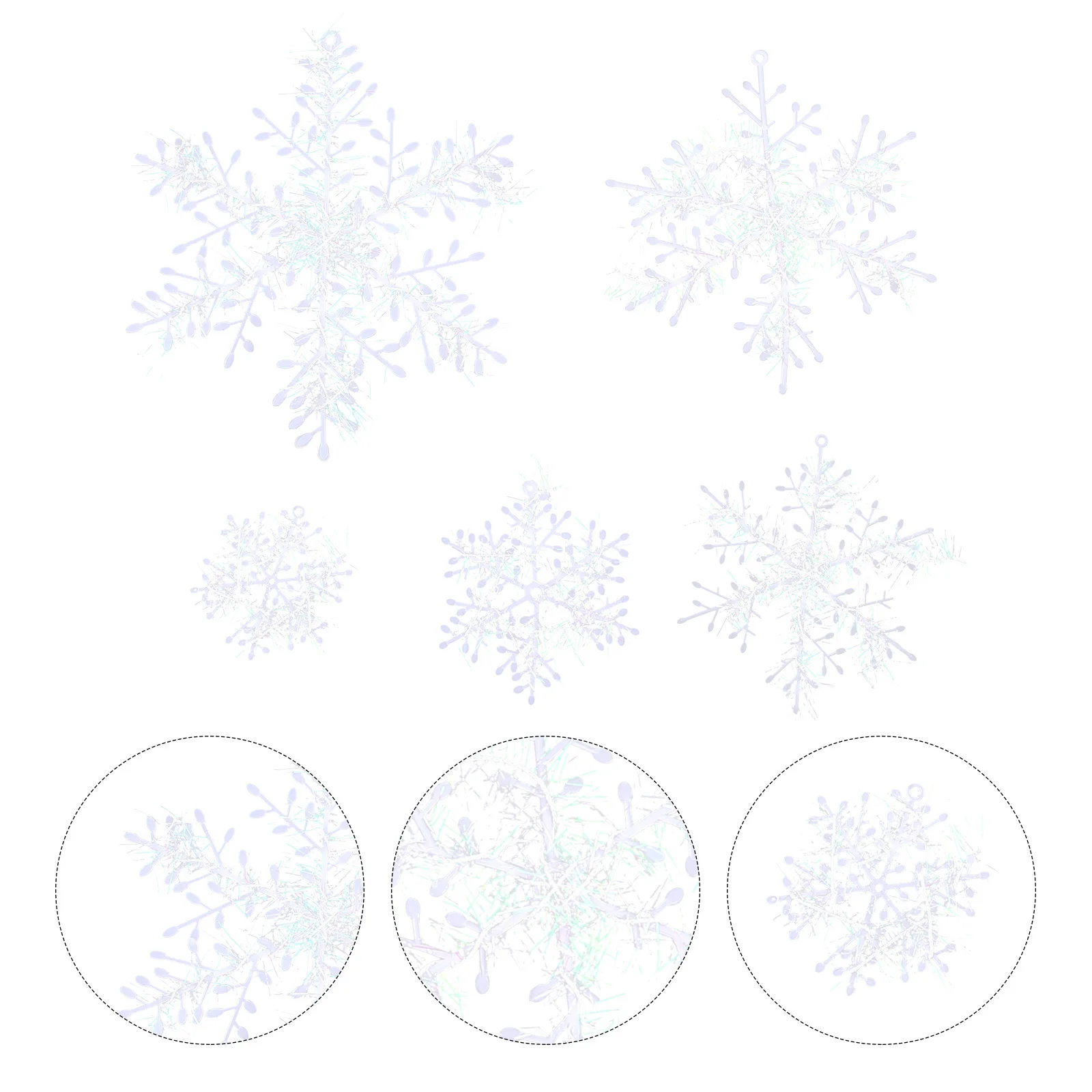 

90 Pcs Christmas Door Decorations Snowflake Hanging Pendant Decorative Pendants