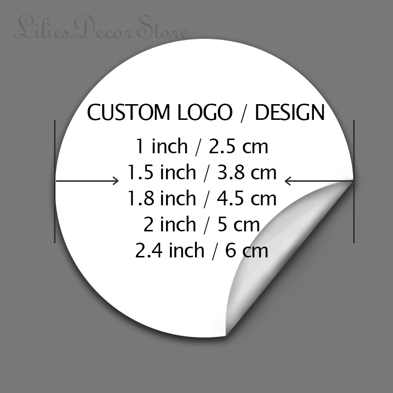 Custom Sticker 1/1.5/1.8/2/2.4 Inch And Customized Logos And Pictures Sticker For Wedding Birthday Baptism Thanks Stickers