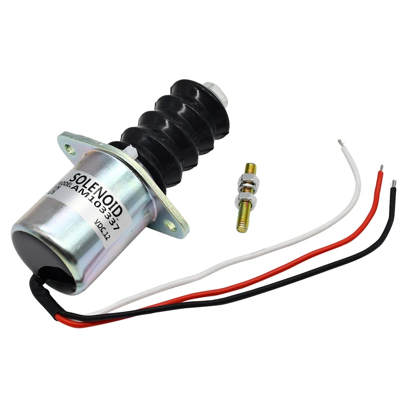 

AM102863 AM103337 AM124377 12V Fuel Cut Off Stop Solenoid Compatible with John Deere Skid Steer Loader 375 570 575 675 675B 3375