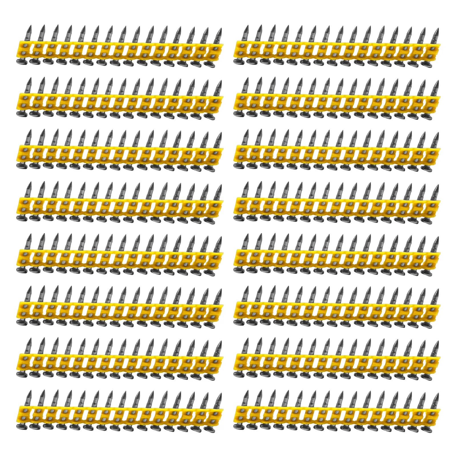 600PCS 3mm Shank Plastic Strip Nails Compatible for Dewalt DCN890 19mm-38mm Length for Heavy Duty Concrete Steel Masonry Work