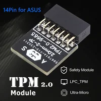 Módulo de seguridad de cifrado TPM 2,0-9665 LPC TPM 2,0mm 14 pines/18 pines 14-1 pines 18-1 pines tarjeta de placa base para ASUS/MSI MS/ASRock