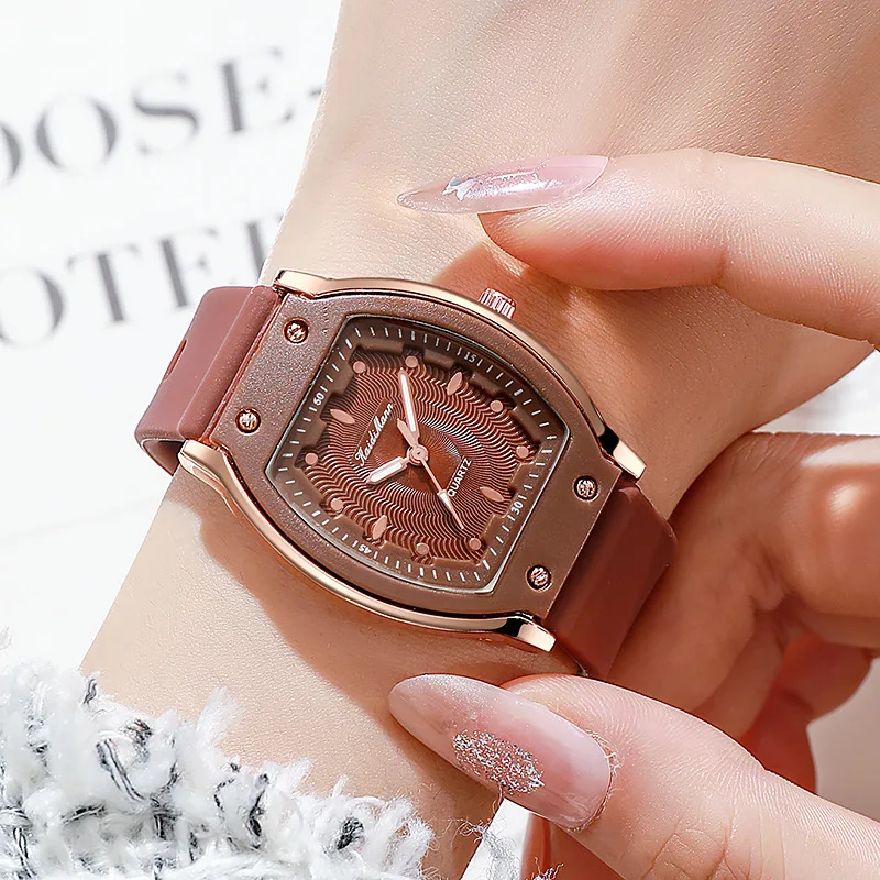 

Модные женские часы с силиконовым ремешком, повседневные кварцевые наручные часы для женщин, часы для девушек, подарок (без коробки)