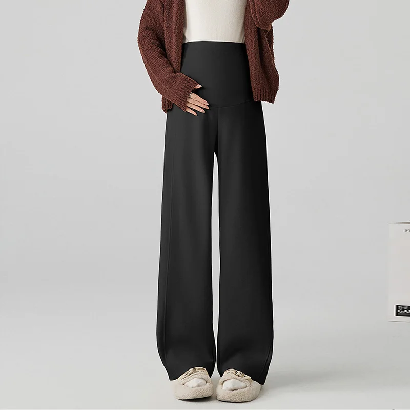 

Прямые брюки для беременных с эластичной резинкой на талии, свободные широкие длинные брюки с поддержкой живота для весны и осени, 3 цвета YK410