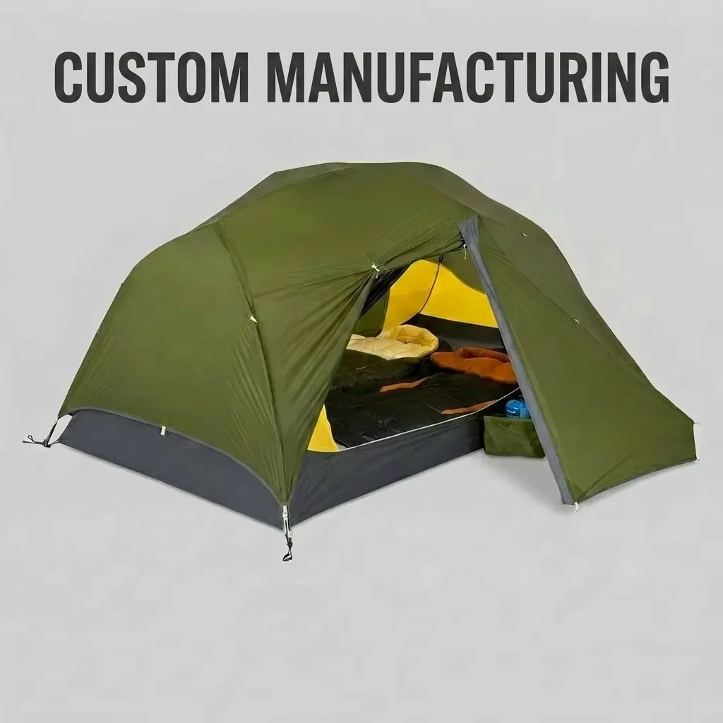 Double Layer 2 Person Camping Tent Ultralight Compact Backpacking Tent Weatherproof Outdoor Hiking Shelter