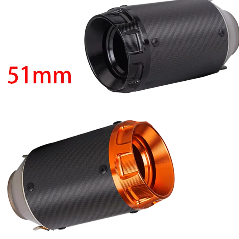 

51mm Universal Exhaust Pipe Suitable for Honda Cb300R Mt07 S Race 600/800 Kawasaki Z400 Z900 R3 Yamaha Tailpipe Modification