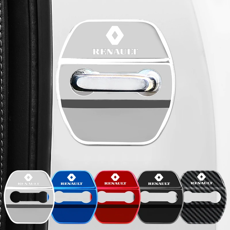 Car Styling Door Lock Cover Emblems Case For Renault Clio Koleos Megane Espace QM6 Kadjar Captur Scenic ZOE