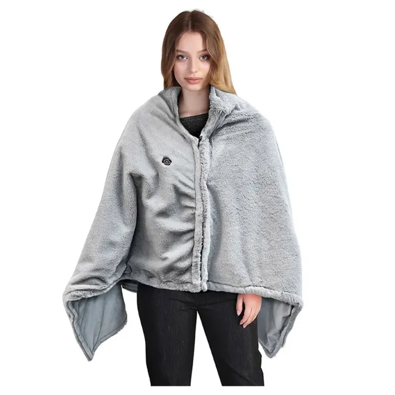 

A94E-Smart Heating Blanket, Lunch Break Warming Shawl Electric Heated Shawl/Fur Blanket Comfortable