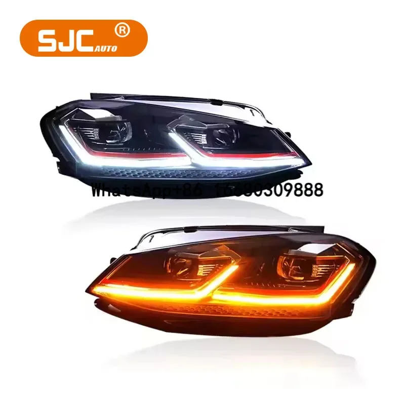 SJC Auto Lighting Systems LED Headlight for Mk7 Golf 7 Headlight 2013-2020 Halogen Xenon Upgrade Full LED Head Lights