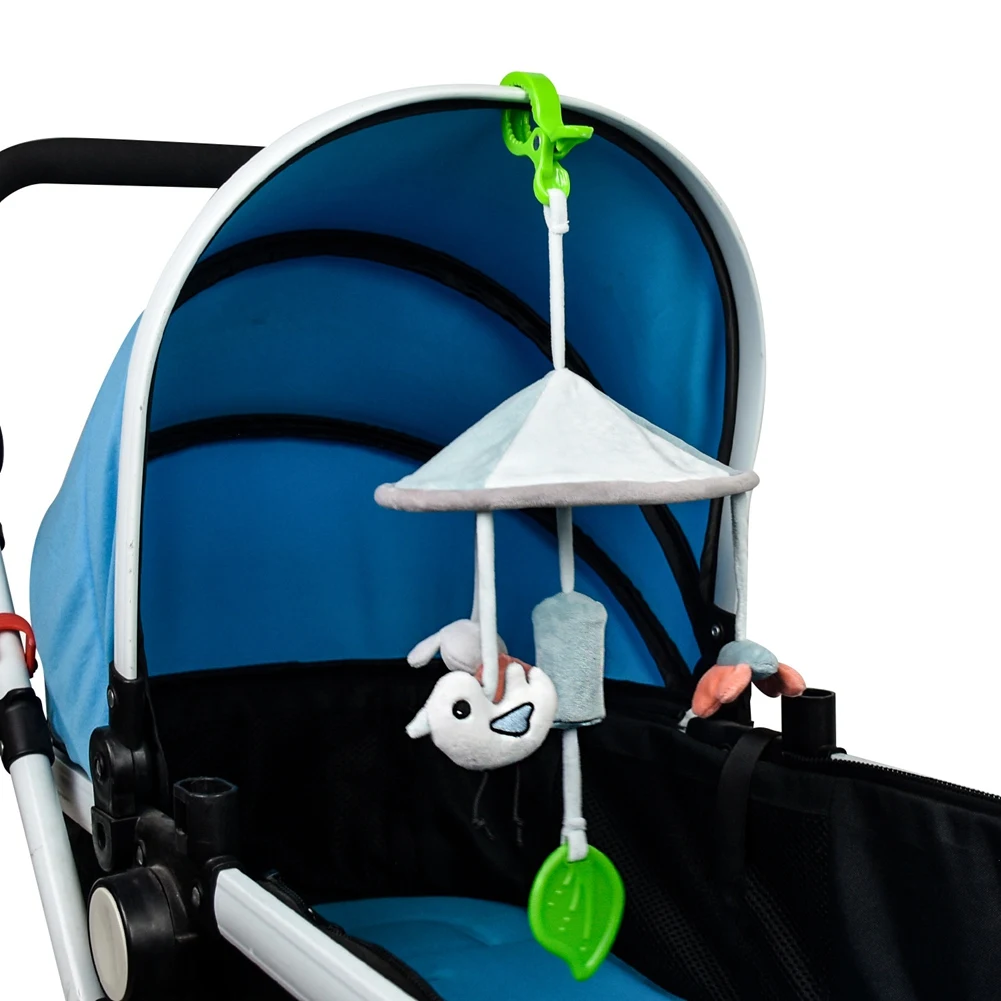 TFORU-Infant Rattle 0-12 Months Crib Hanging Music Box With Bracket Bed Bell Car Seat For Newborn