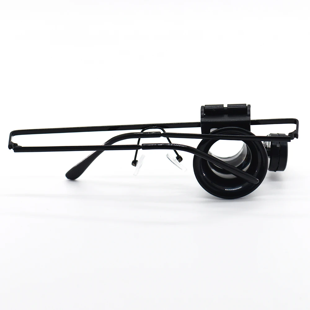 Fascia per capelli 20X lente d'ingrandimento lente d'ingrandimento lente d'ingrandimento per gioielli riparazione orologio lente d'ingrandimento per orologiaio con 1 luce a LED