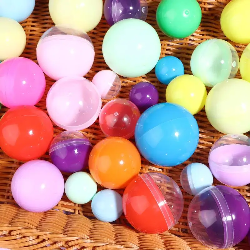 ^50Pcs 28-55MM Tiny Empty Plastic Balls Capsule Toys Surprise Ball Container Prop Paintball DIY Making Things Models