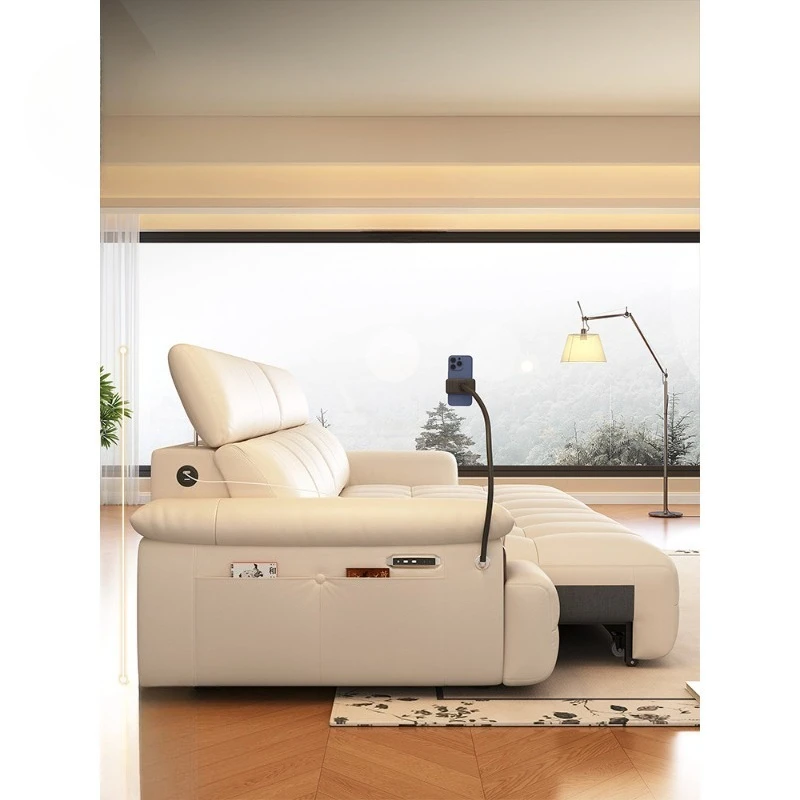 

Italian intelligent voice interaction function leather sofa