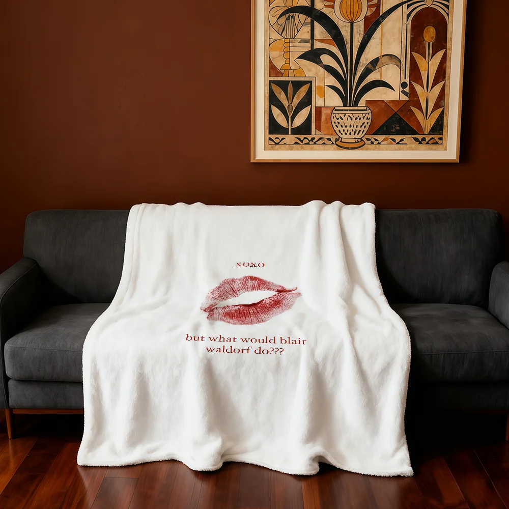 Manta XOXO de la serie de TV G-Gossip Girl, manta de felpa súper cálida y cómoda, regalo para dormitorio y sofá para el hogar