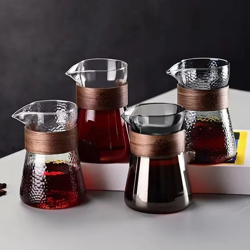 High Borosilicate Glass Pour over Coffee Maker 350ml 600ml Hand Drip Filter Pot Paperless Share Coffee Pot for Brewing Coffee