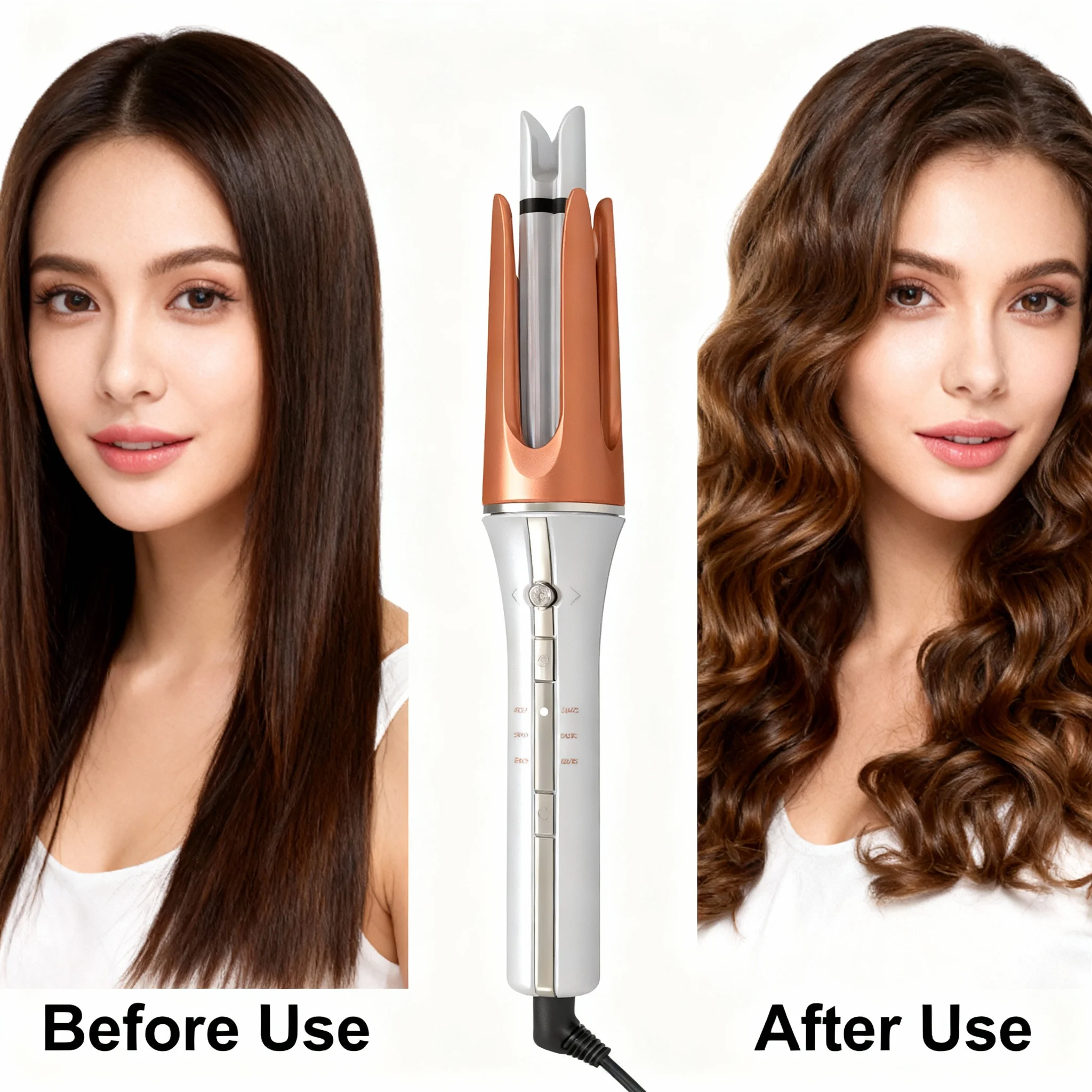 Auto Rotating Hair Curler 3 grades temperature Ceramic Fast Heat Constant Temperature Styling Hair Curler 33mm Wave Curling Iron