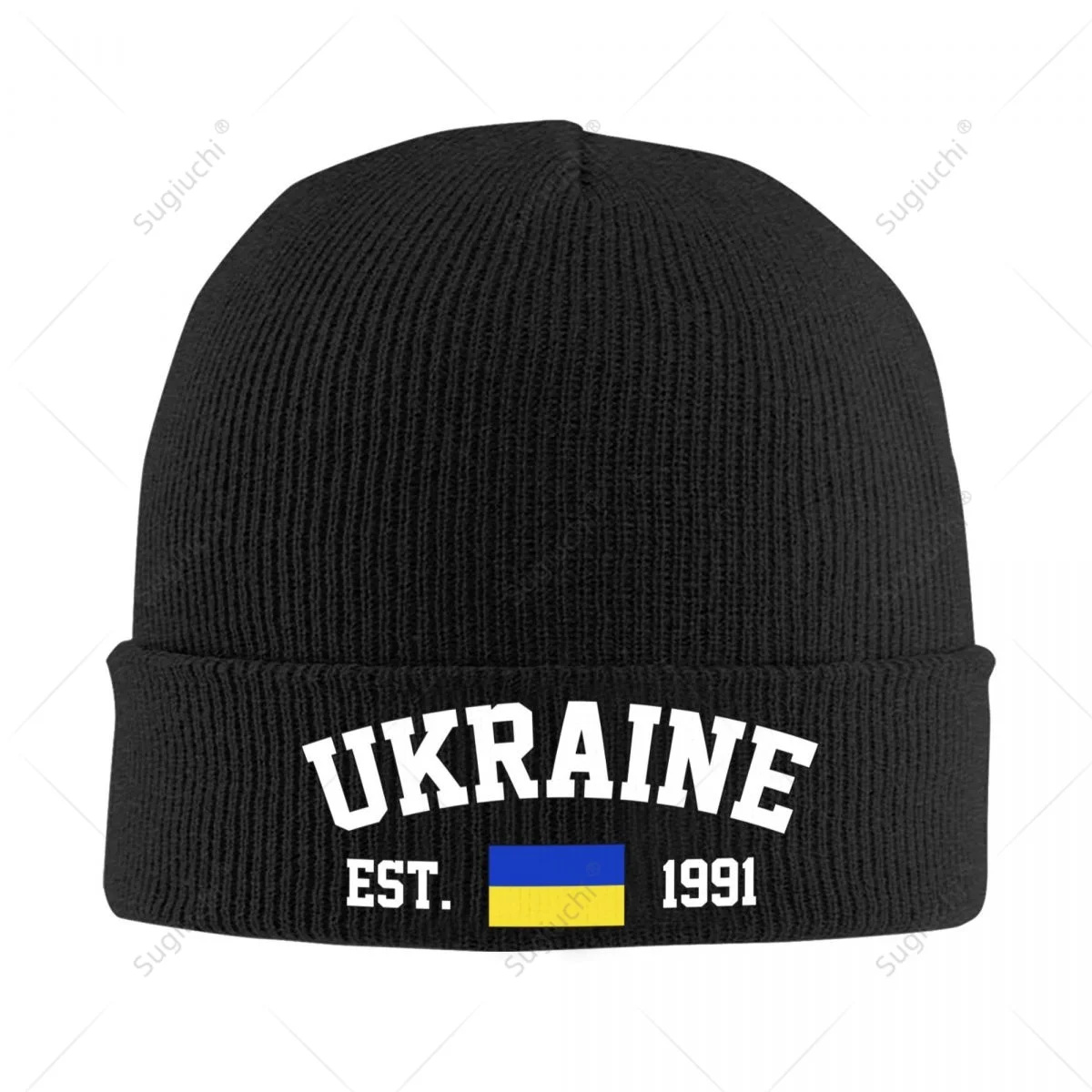 Unisex Ukraine EST.1991 Knitted Hat For Men Women Boys Winter Autumn Beanie Cap Warm Bonnet